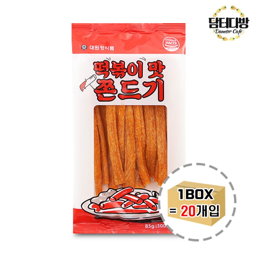 대원정식품 떡볶이맛 쫀드기 85g 1BOX (20개입) // 과자 간식 아이들간식용 c6n : 식자재백화점