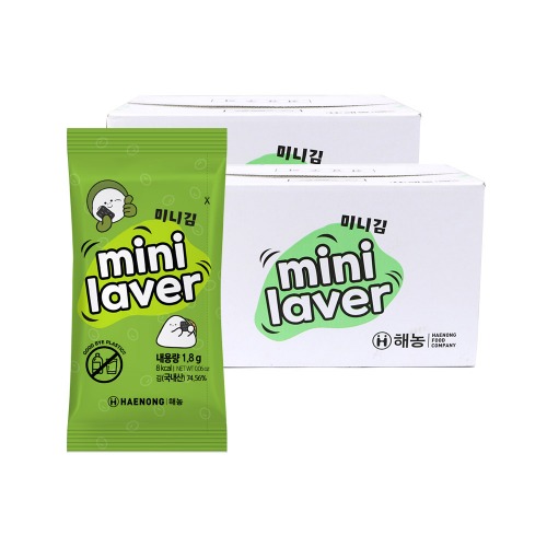 해농 미니 도시락김 에코패키지 1.8g 960봉 업소용 대용량 : 주식회사 해농
