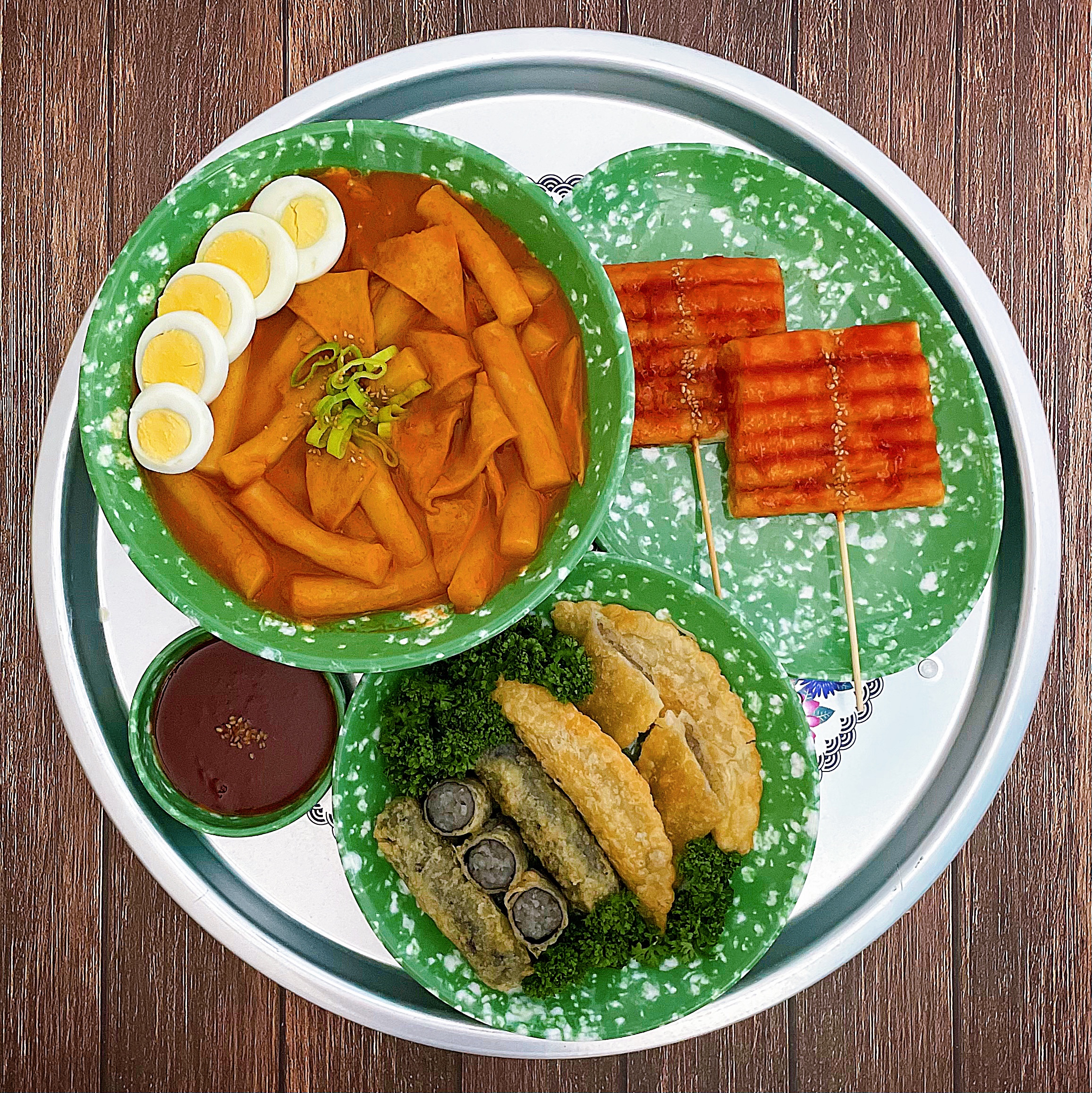 [왕분식 커플세트] 떡볶이(고추장,짜장중택1)+김말이+야끼만두+떡꼬치 set : 왕분식