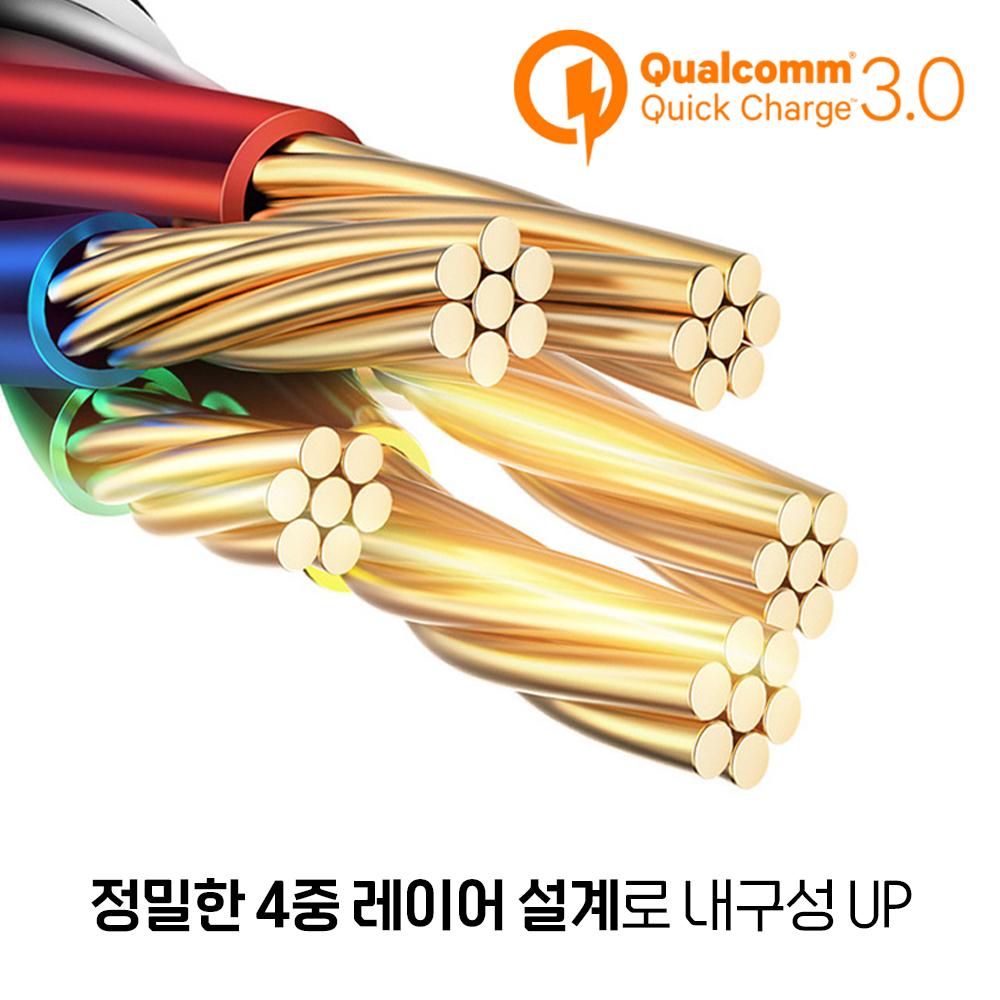 씨엔제이 아이폰 2A 8핀 케이블 고속 충전 데이터 라이트닝 USB 급속 30cm : cjkorea
