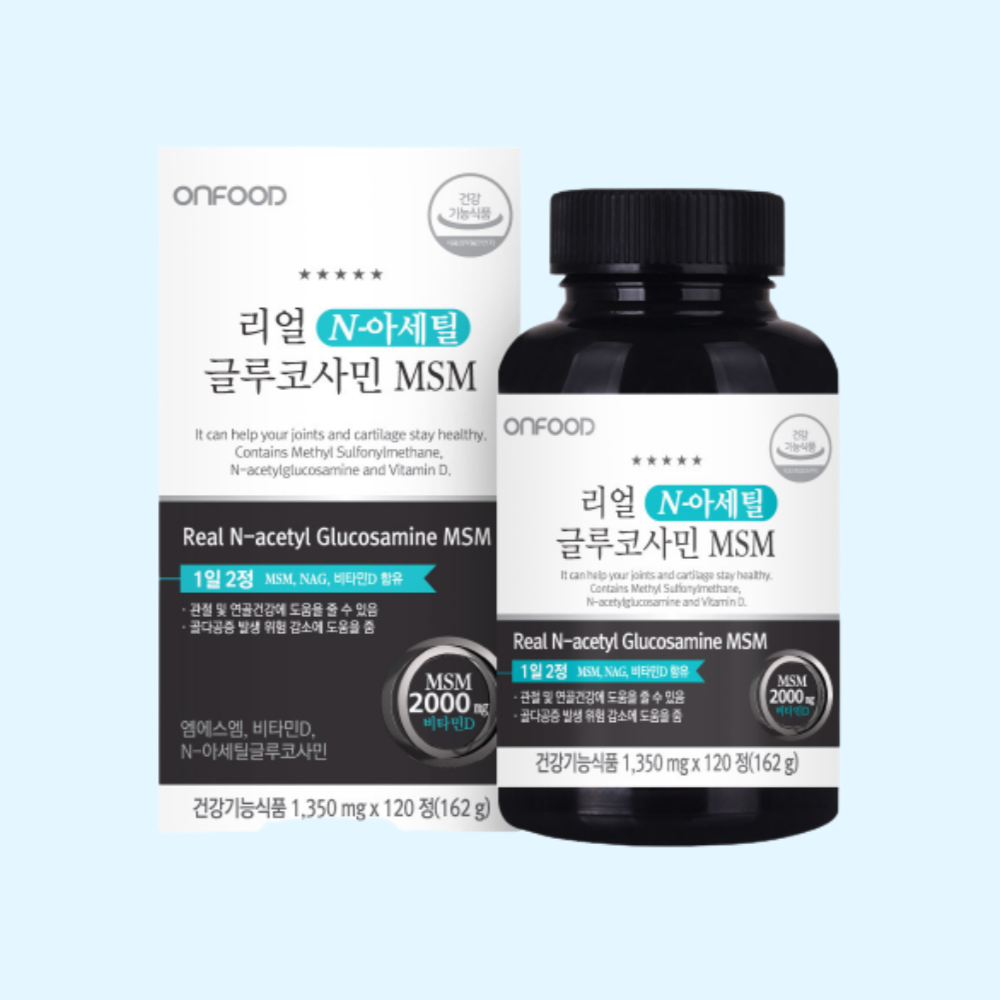온푸드 글루코사민 MSM 무릎 관절에좋은 엠에스엠 뼈건강 연골 식이유황 : 네이처원