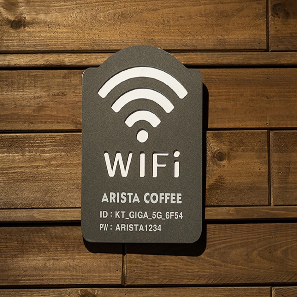 사무실 카페 식당 와이파이 wifi 아이디 비밀번호 안내판 표지판 디자인 인테리어 문패 : 1st-store
