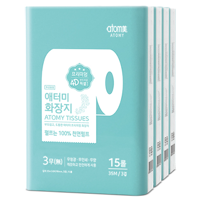 부드럽고 도톰한 애터미 3겹 화장지 60롤(15개 4세트) / 물티슈 : 코스트코2015