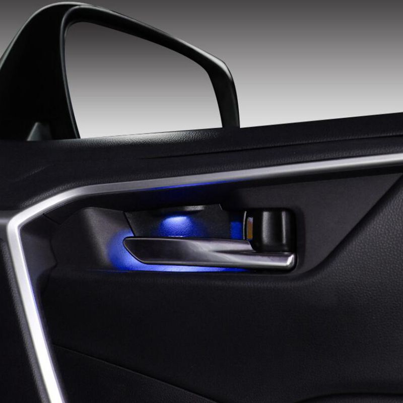자동차 led 도어 그릇 armrest 분위기 조명 인테리어 조명 장식 도어 그릇 핸들 조명 toyota rav4 2019 2020 2021 5th : 커질상인