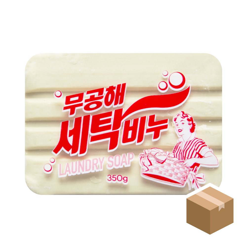 (대용량 박스)무공해 재활용 세탁비누 350gx30입 환경보호 친환경 세탁비누 : 새빛유통