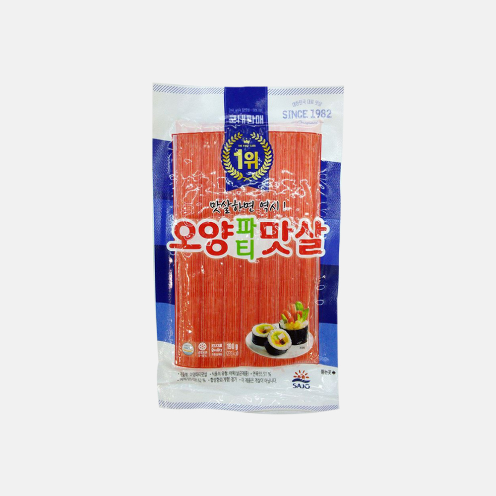 사조 파티 김밥용 게맛살 샐러드 맛살 반찬 150g : 온데이마켓