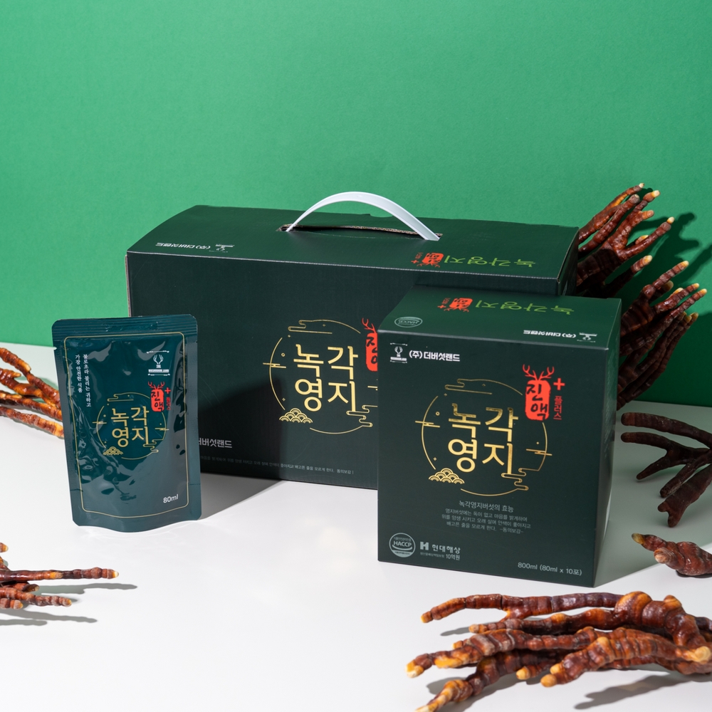 녹각 영지버섯 진액 플러스 건강즙 엑기스 80ml 30포 : 영양농부들