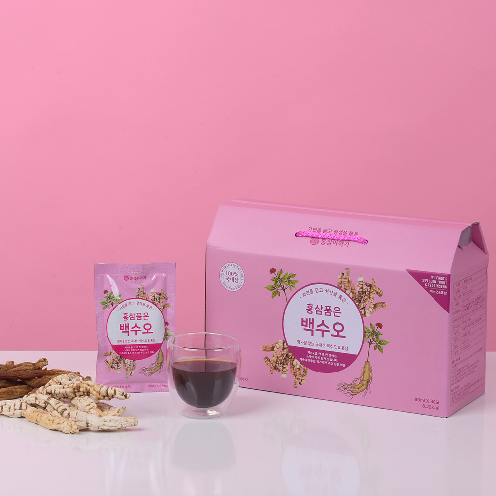 홍삼품은 백수오 하수오즙 80ml x 30개입 : 홍삼이야기