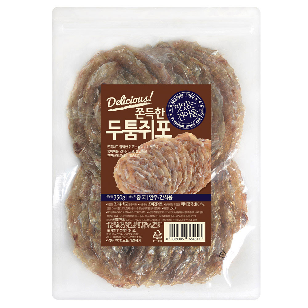 해맑은푸드 두툼 쥐포 350g 1개 : 해맑은푸드