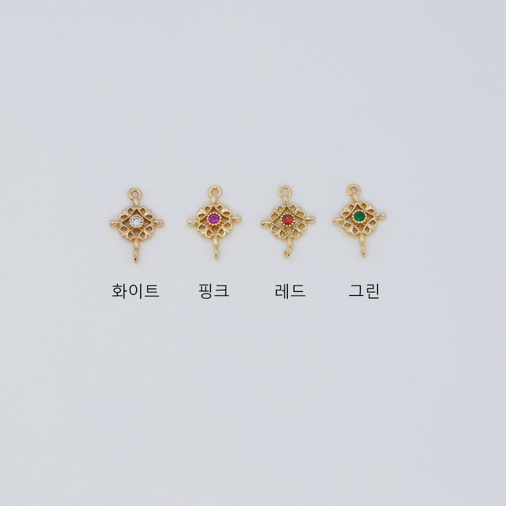 빈티지 골드라인  미니큐빅 양고리 펜던트 : 앤쥬얼리 동대문종합시장