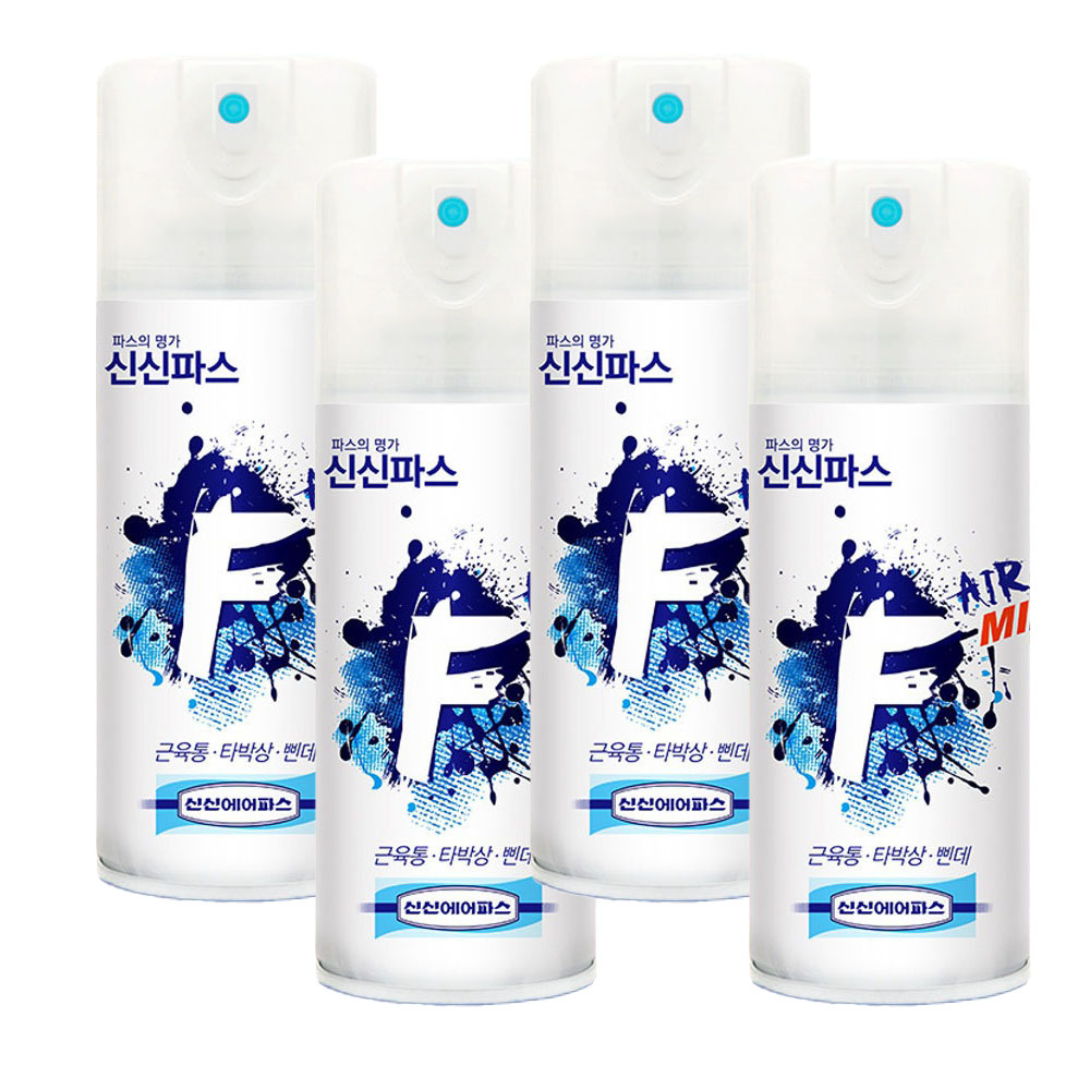 신신제약 신신파스 뿌리는 소염 진통 스프레이 에어파스 F 100ml 4개 : 최아빠mall
