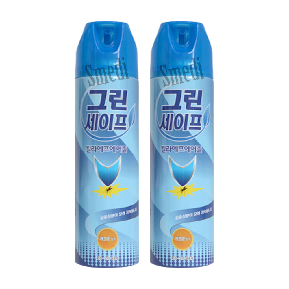 일명제약 그린세이프 킬라에프 에어졸 400ml 2개 모기 파리 살충제 : 에스메디