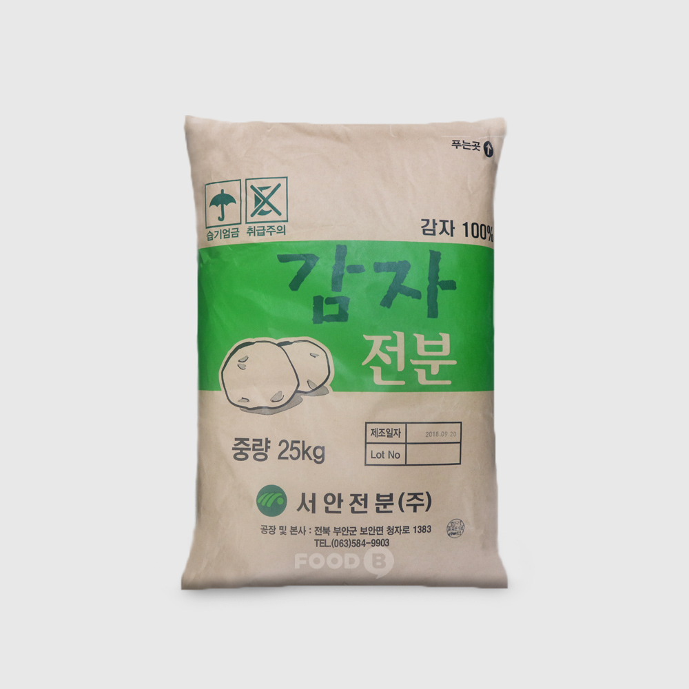 서안 감자전분 100% (국산) 25kg : 푸드비