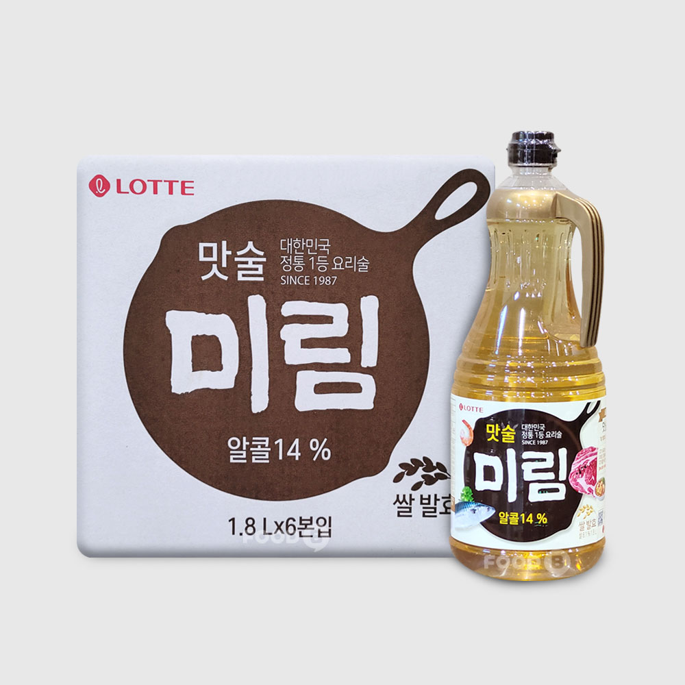 롯데 미림 1.8L x 6개 (1박스) 맛술 : 푸드비