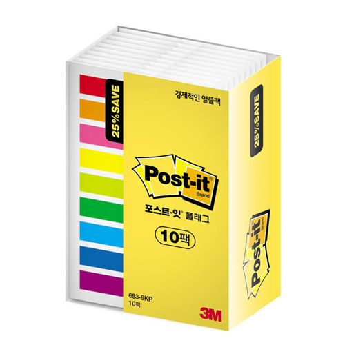 3M 포스트잇 플래그 683-5KP+9KP 알뜰팩 대용량 인덱스 : 오피스 다니엘