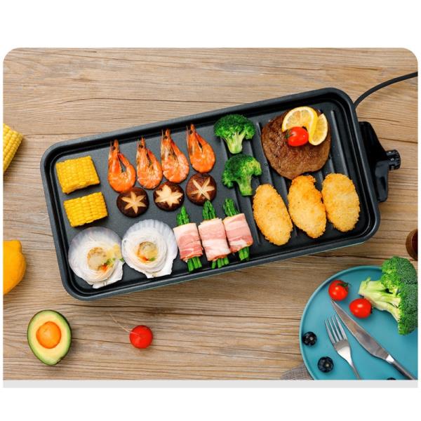21 전기 바베큐 가정용 무연 팬 그릴 스토브 비 스틱 철판 온도 제어 220V : Deutch Goods