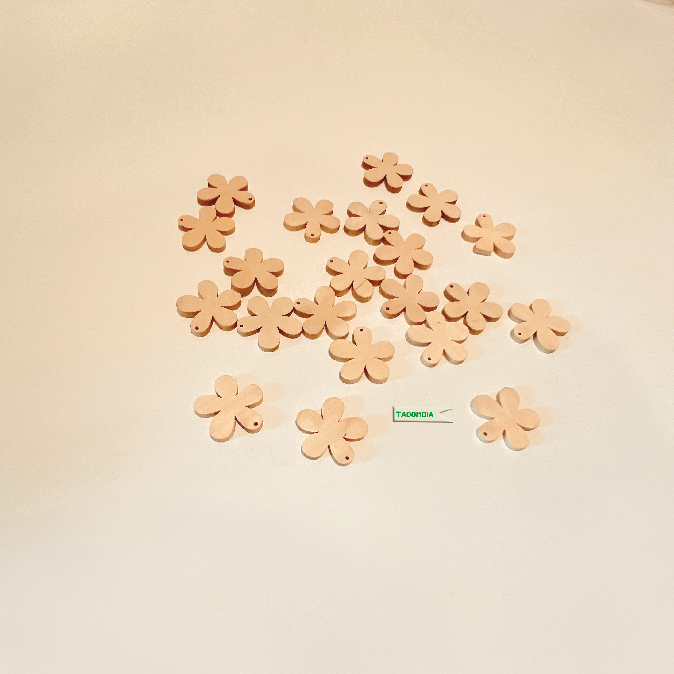 나무구슬 꽃 우드구슬  비즈  마크라메 모빌 구슬 라탄 공예 재료 DIY 부자재 : 한국이따봉이