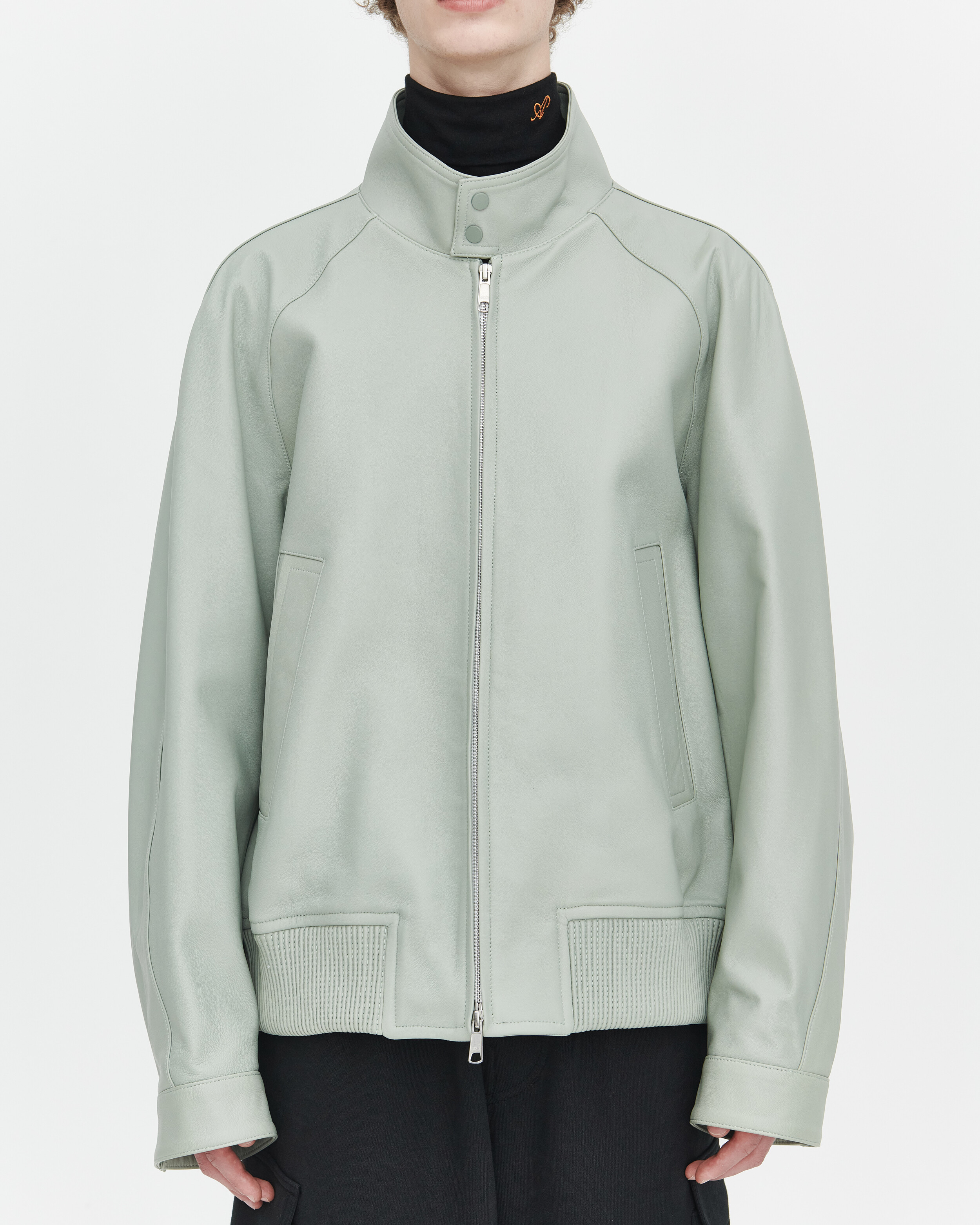 애프터프레이 레더 해링턴 블루종 제이드 / AFTER PRAY LEATHER HARRINGTON BLOUSON JADE : THEXSHOP