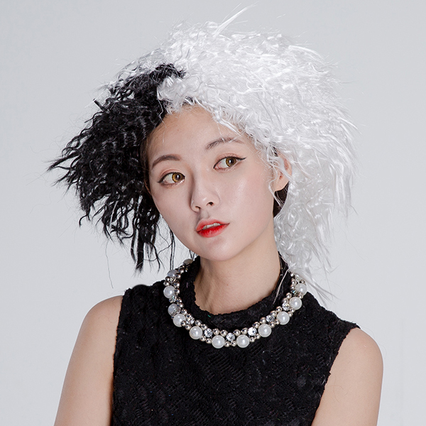 할머니 흰머리 양갈래 아줌마 뽀글이 노래방 레게 머리 마릴린먼로 행사 백발 가발 : 위유즈