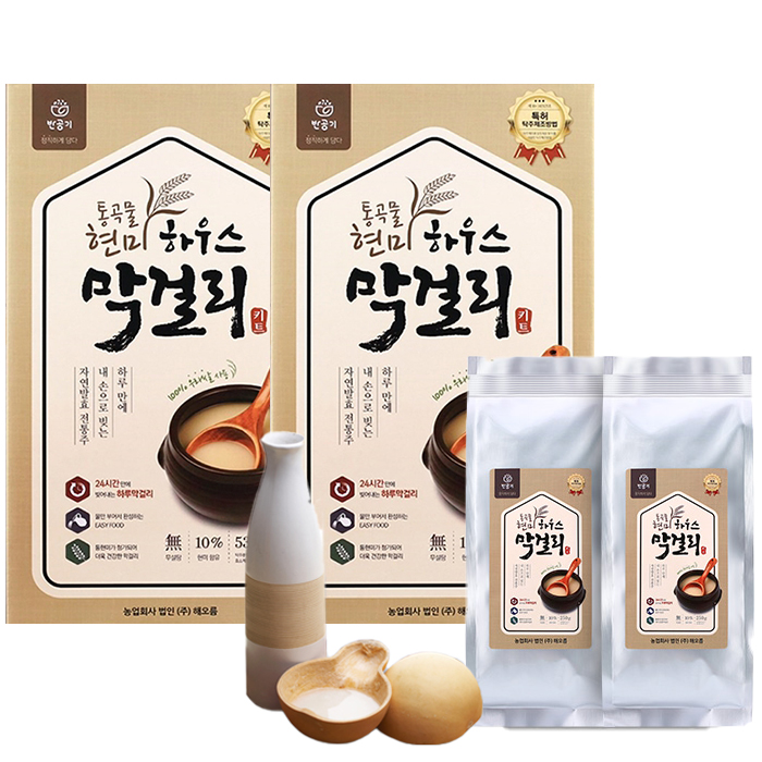 하루완성 막걸리만들기 현미하우스 막걸리키트 수제 15병분량 무아스파탐 : 오버파워푸드