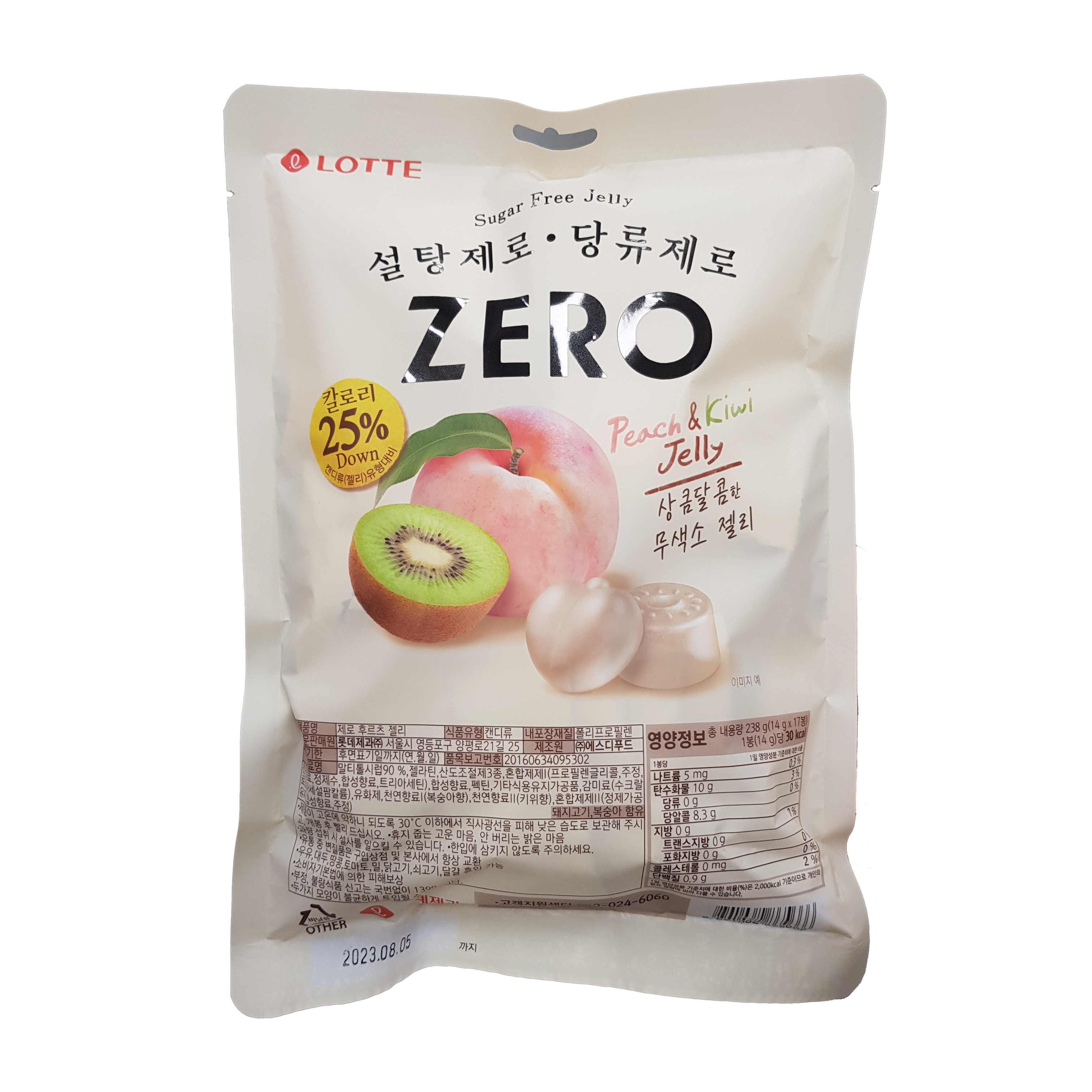 롯데 제로 후르츠 젤리 미니 17개입 무설탕 no sugar jelly : 아임 포유