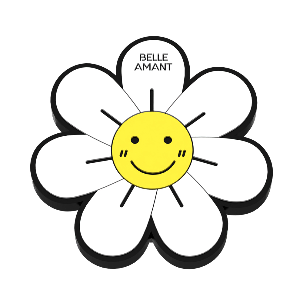 벨르아망 스마일 플라워 차량용 방향제 귀여운 플라워 실리콘 송풍구형 블랙체리 : BELLE AMANT