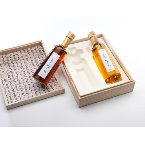 예천 윤혜숙 참기름 300ml+들기름 300ml 세트 (지함/목함 세트) : 100퍼센트팜