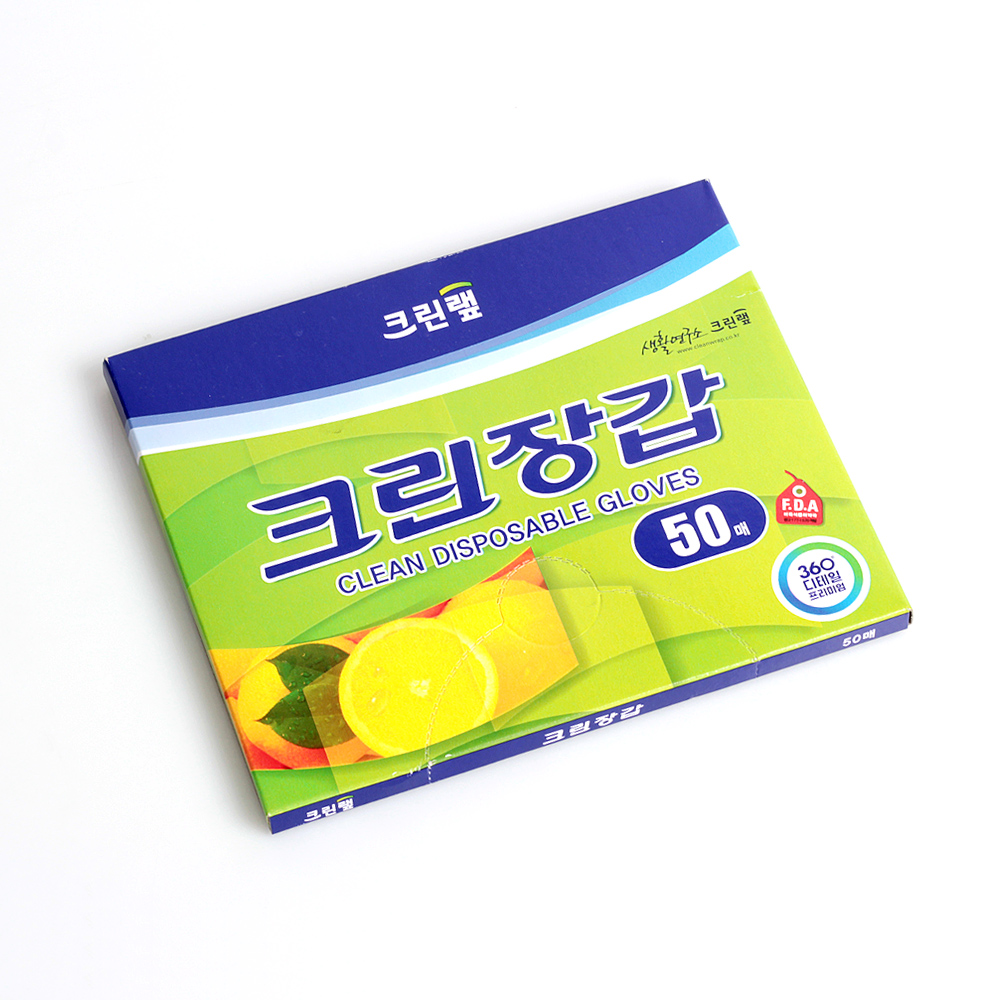 크린랩 위생장갑 일회용품 크린장갑 50매 : 에이스쇼핑
