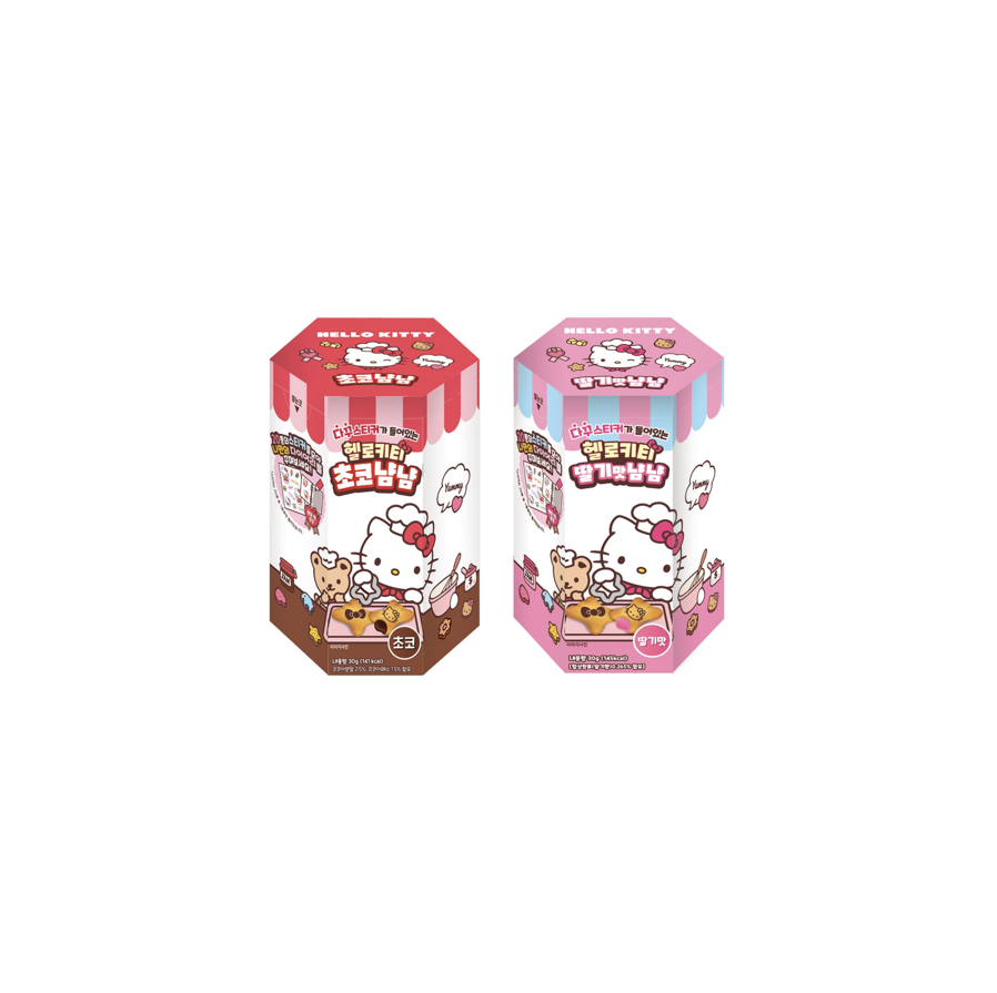 헬로키티 냠냠 2종세트(초코, 딸기) 30g, 각1개씩 총2개 : 이레마켓몰