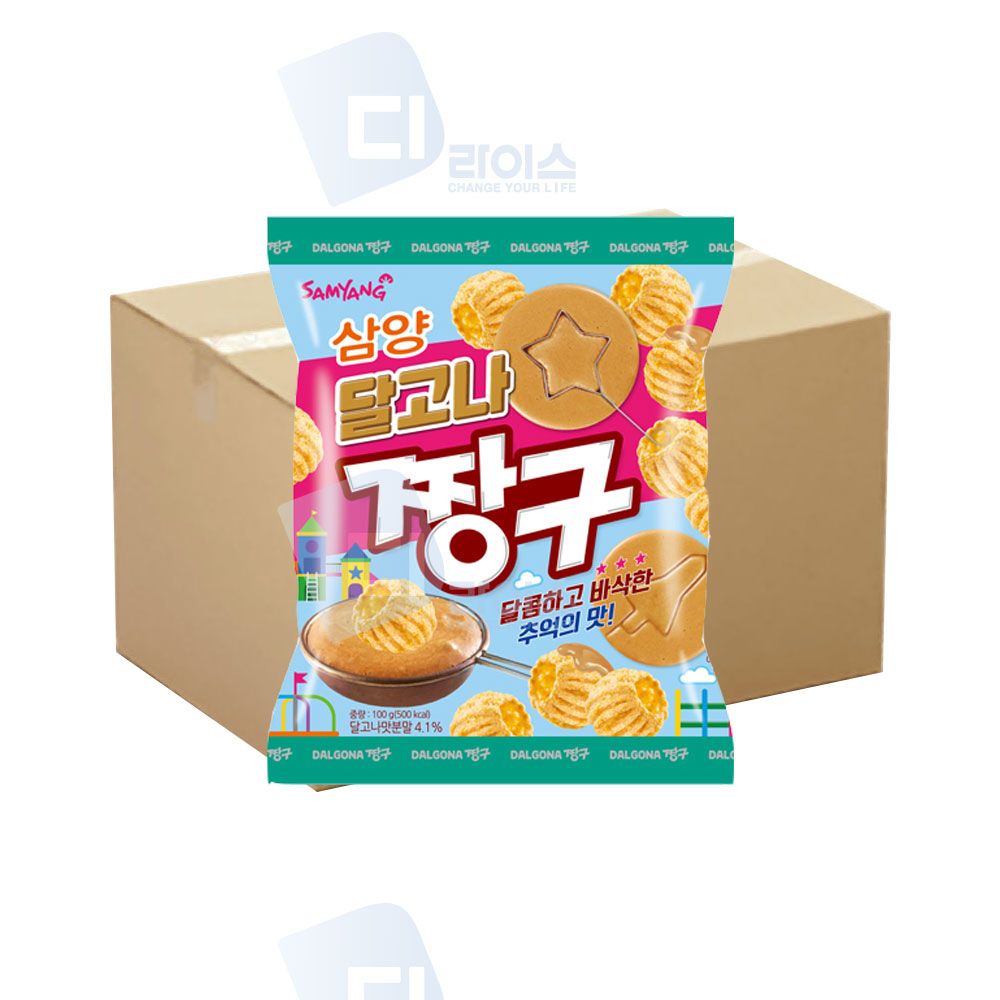 삼양 달고나짱구 100g 12봉 짱구과자 봉지스낵 간식 // 삼양스낵 달콤한맛 짱구스낵 g2j : 식자재백화점