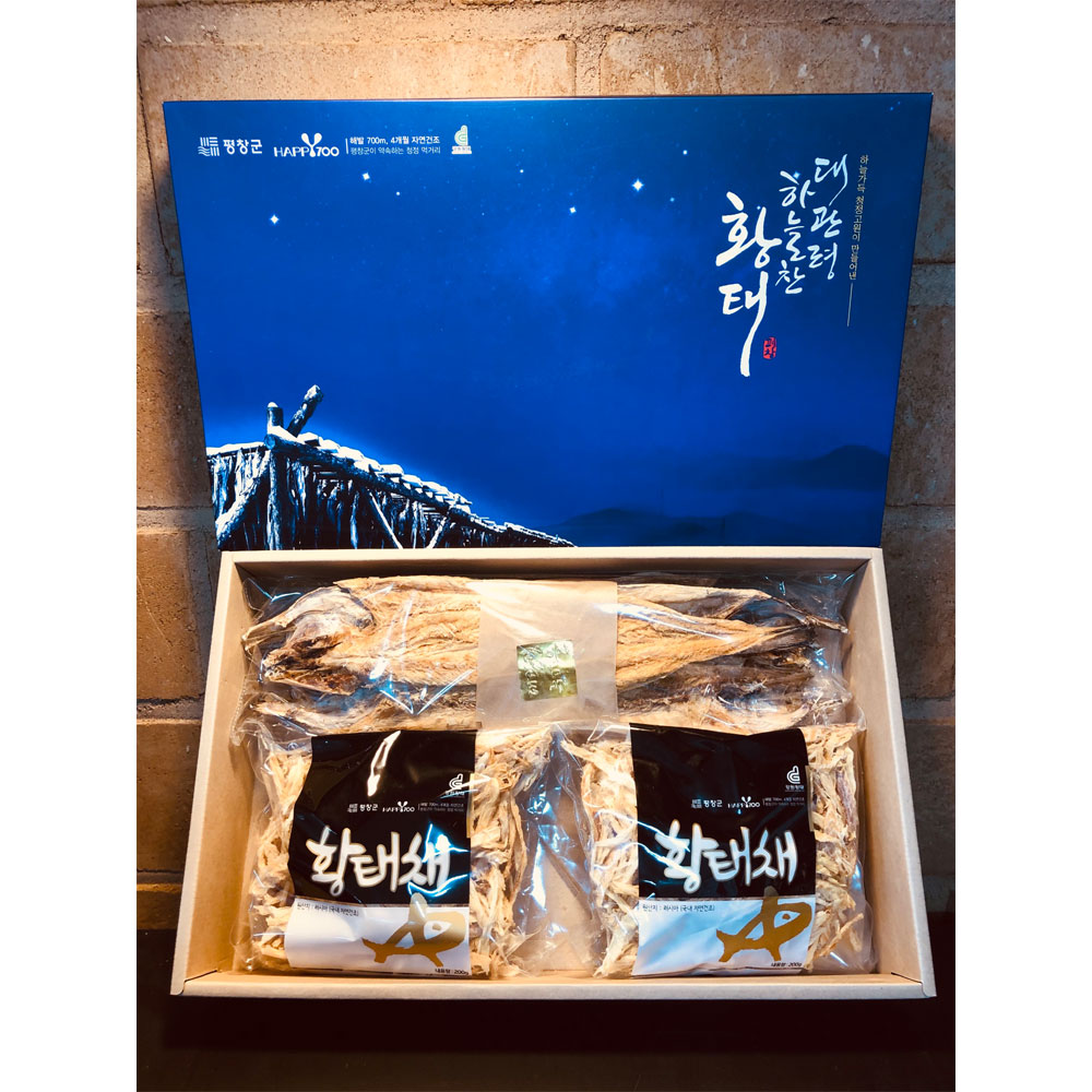 대관령 눈마을 황태 선물세트 2호 (황태포특대5미, 황태채200gX2) : BLITZ
