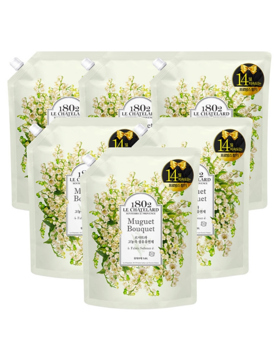르샤트라 섬유유연제 리필 뮤게부케1.6L x 6개 애경 : 다있어가게