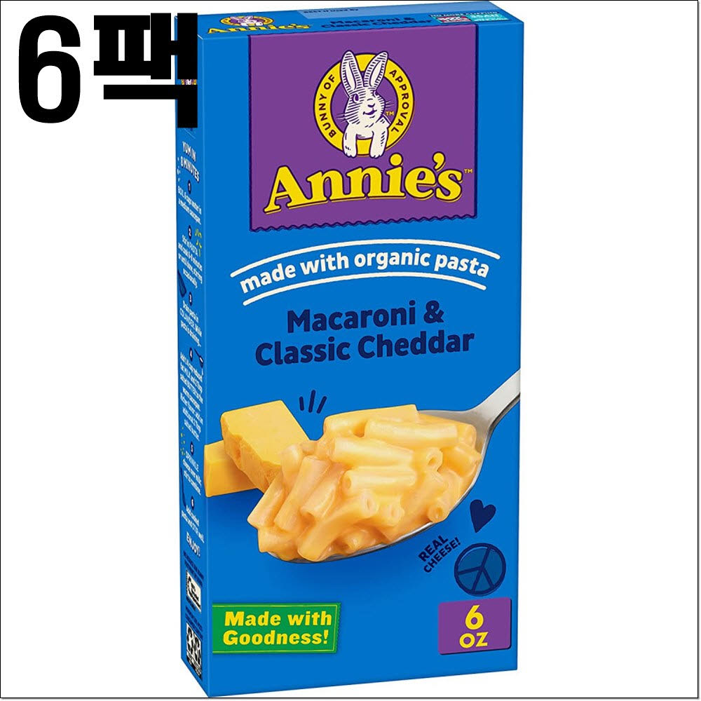애니스 파스타 마카로니 클래식 체다 170g 6팩 Annies : 다옴직구