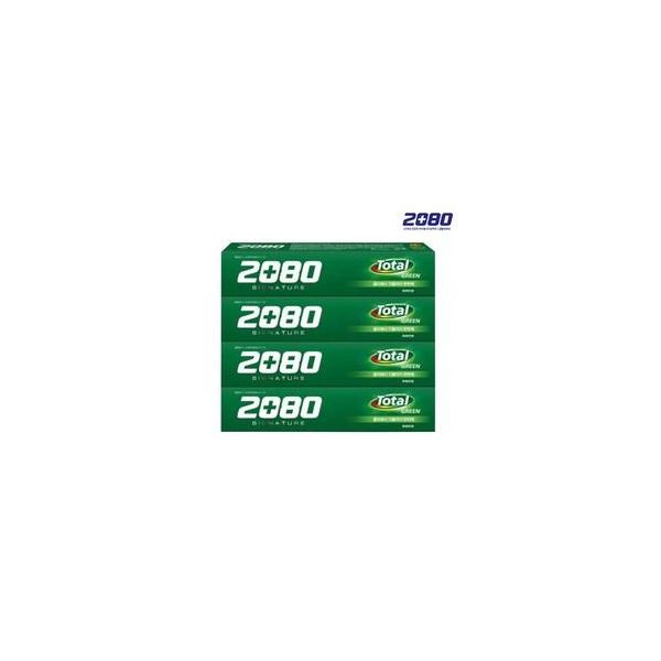 2080 시그니처 치약 기획 토탈그린 125g 4개입 : 일이삼사오육칠팔구