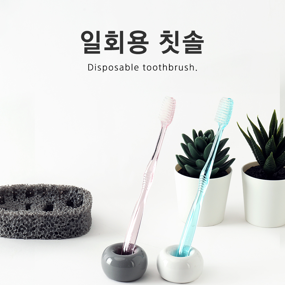 일회용칫솔 100개 개별포장 프리미엄 펜션 모텔 사우나 업소 치과 : 라온1919