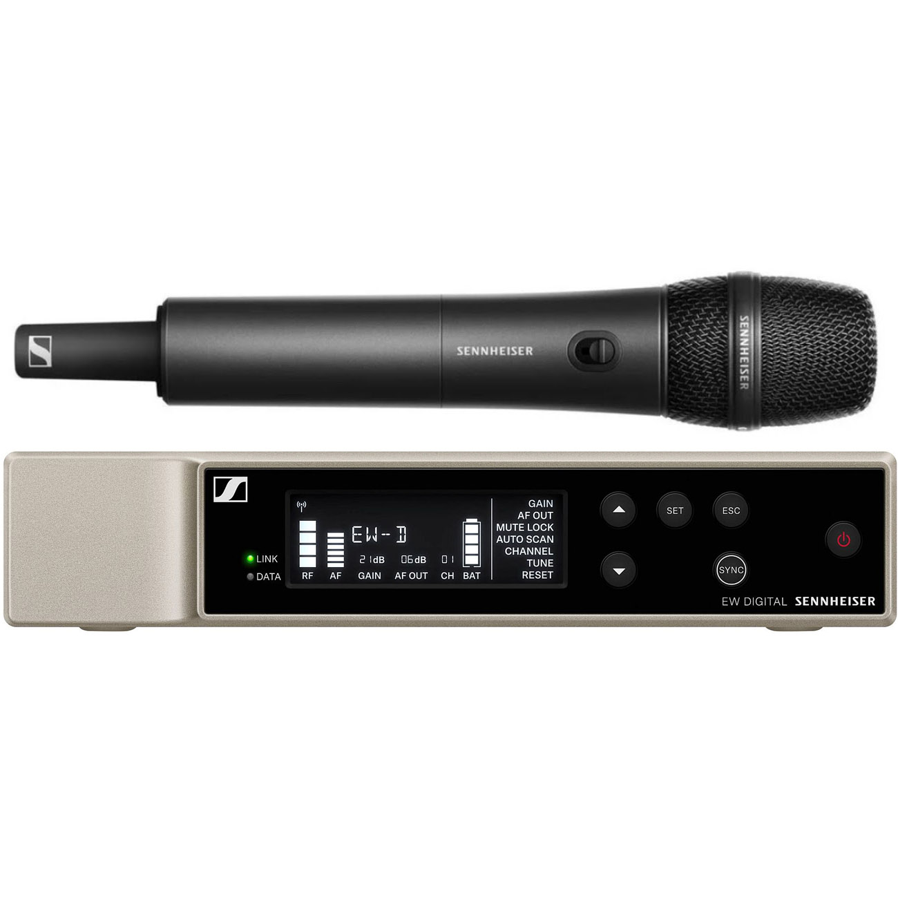 Set / 젠하이져 디지털 무선 핸드 마이크 / 초지향성 다이나믹 MIC / 어플 컨트롤 / 154dB / 음소거/ EW-D 945S / EWD 945S Set : 월드음향