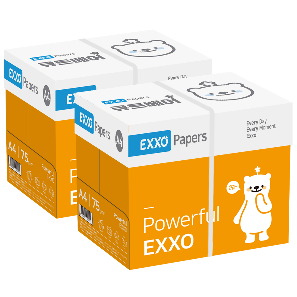 엑소 큐트베어 A4 복사용지(A4용지) 75g 2BOX(5000매) : 엑소