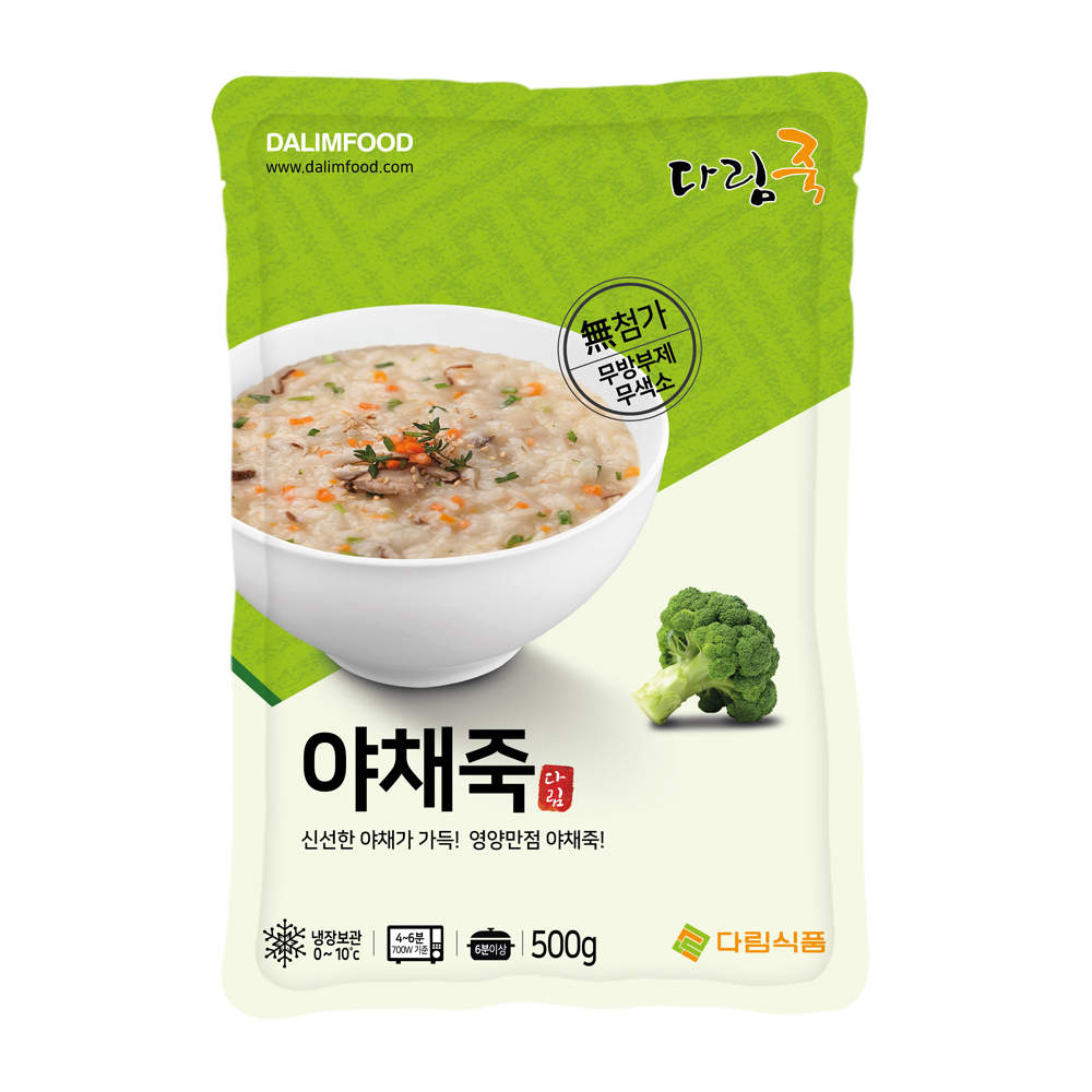 다림죽 야채죽500g 1팩 신선하고 건강한 즉석 간편죽 : 다림죽