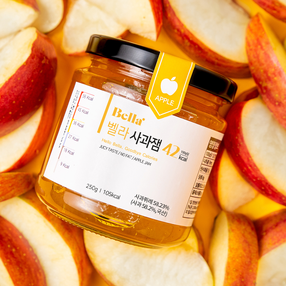 벨라잼 애플 사과 잼 쨈 100g당 42kcal : 벨라푸드