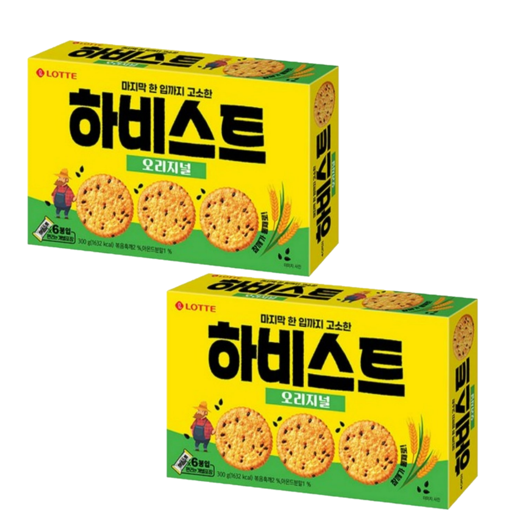 롯데제과 하비스트 오리지널 300g 2개 : 주식회사 씨엠몰