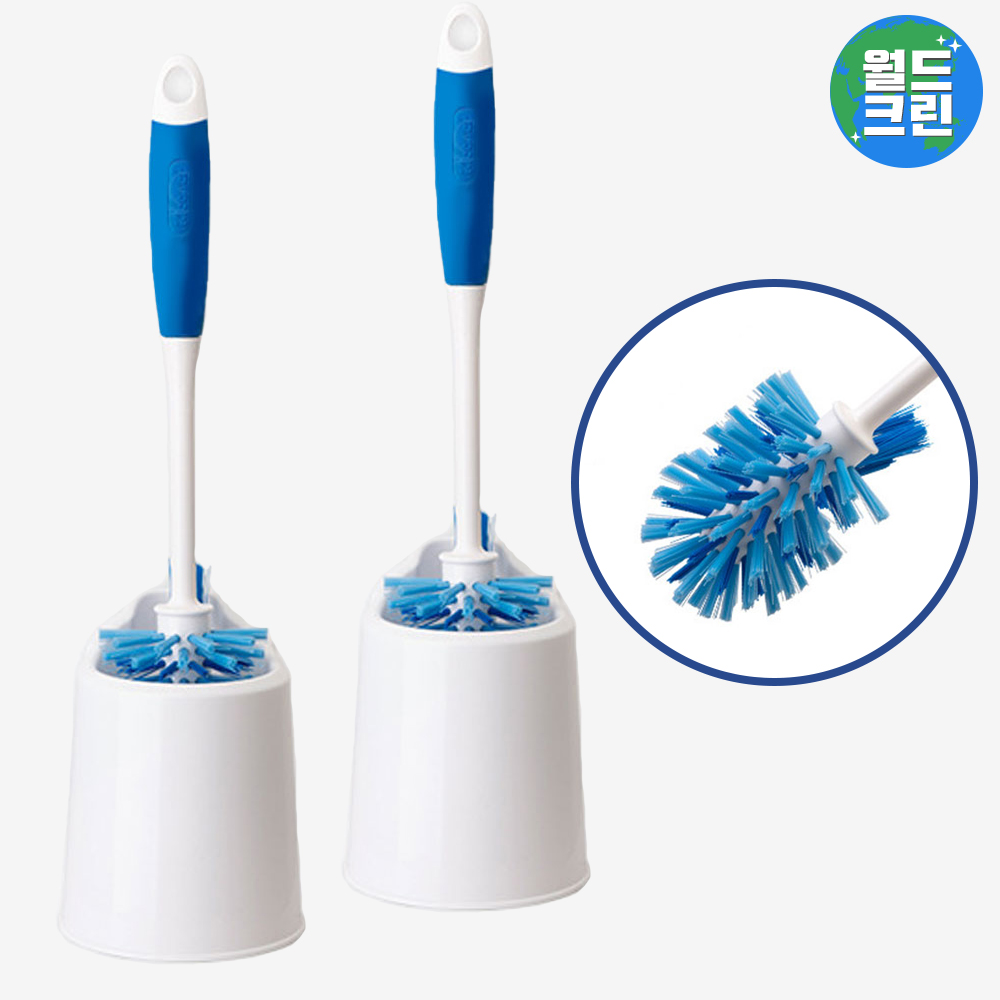 월드크린 크리너블루변기솔 세트 2개 창문 간판 아파트 청소 도구 대걸레 시트지 제거 밀대 : 월드크린 주식회사