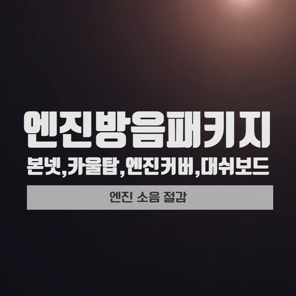 [ 진영모터스 ] 엔진방음 패키지 : 진영모터스 JYMOTORS