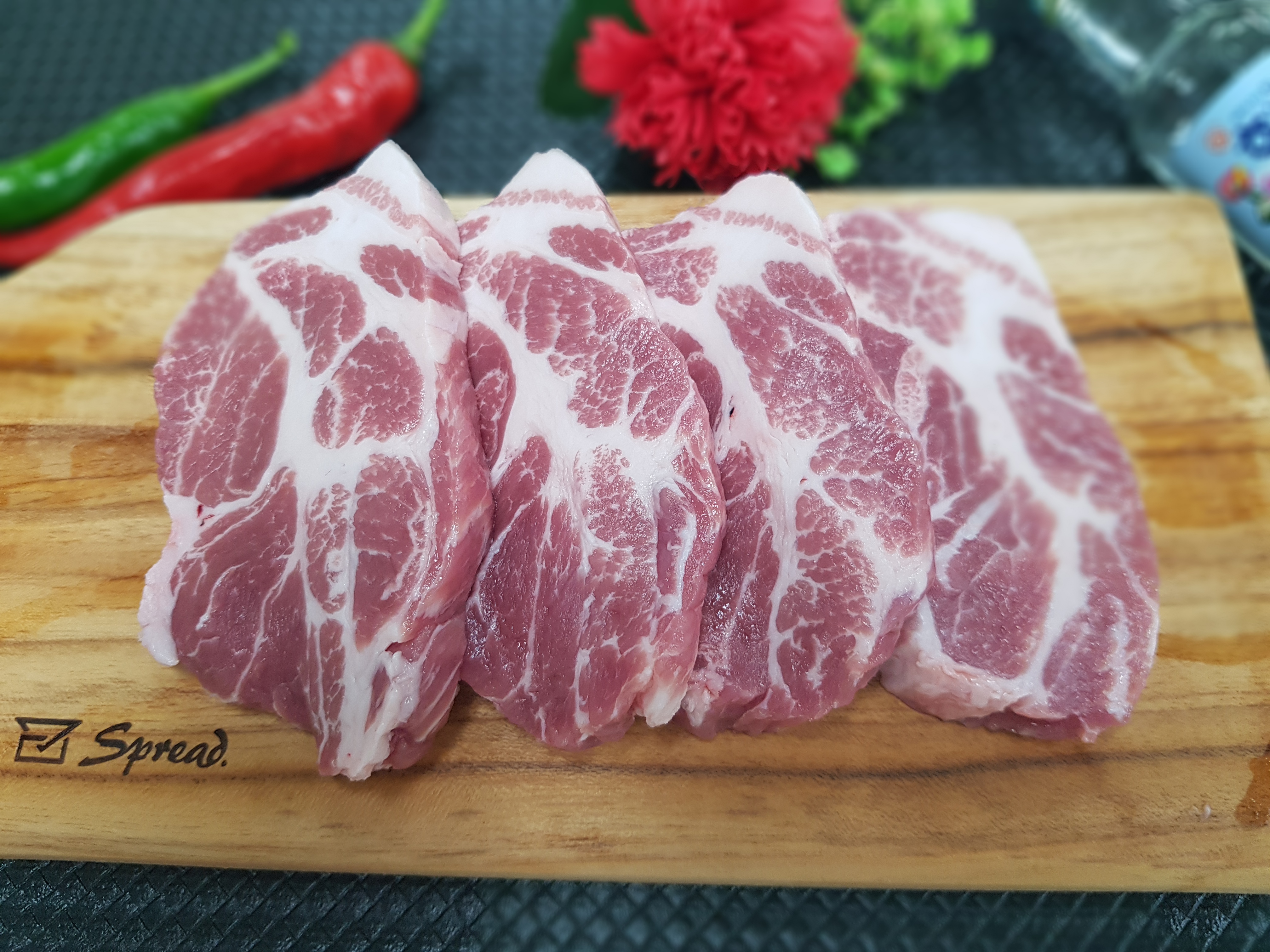 고기공작소 흑돼지 목살 구이용 500g : 고기 공작소