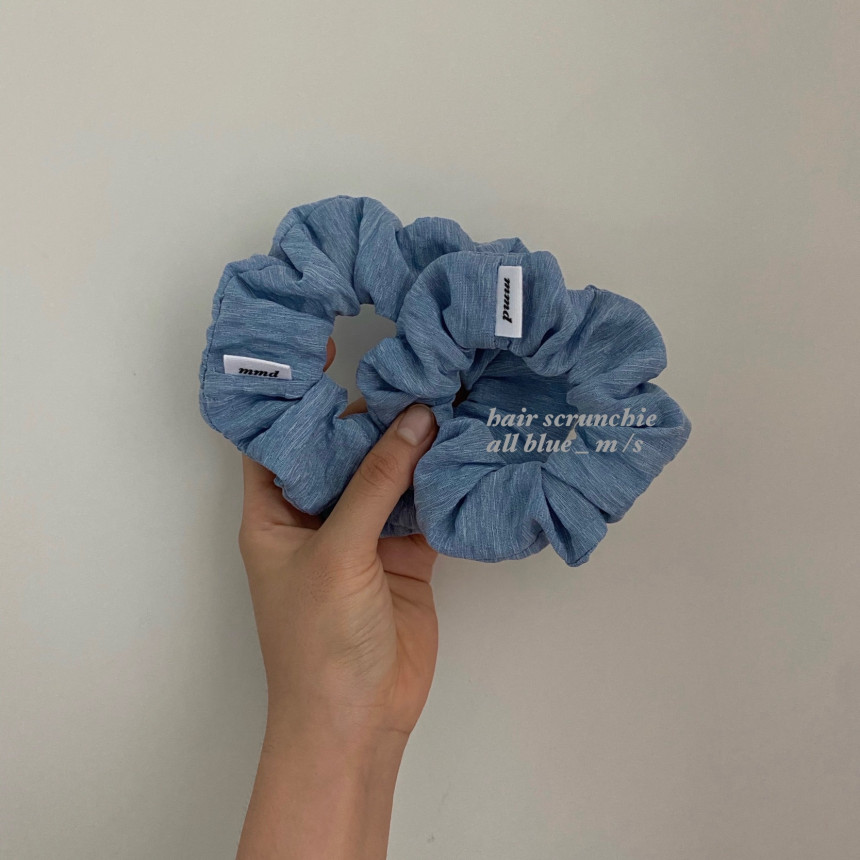 blue hair scrunchie 곱창머리끈 : 엠엠디