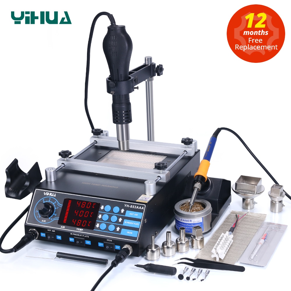 히트건 열풍기 납땜 수리 부품 탈착 yihua 853aaa 1200w station : 로마일로