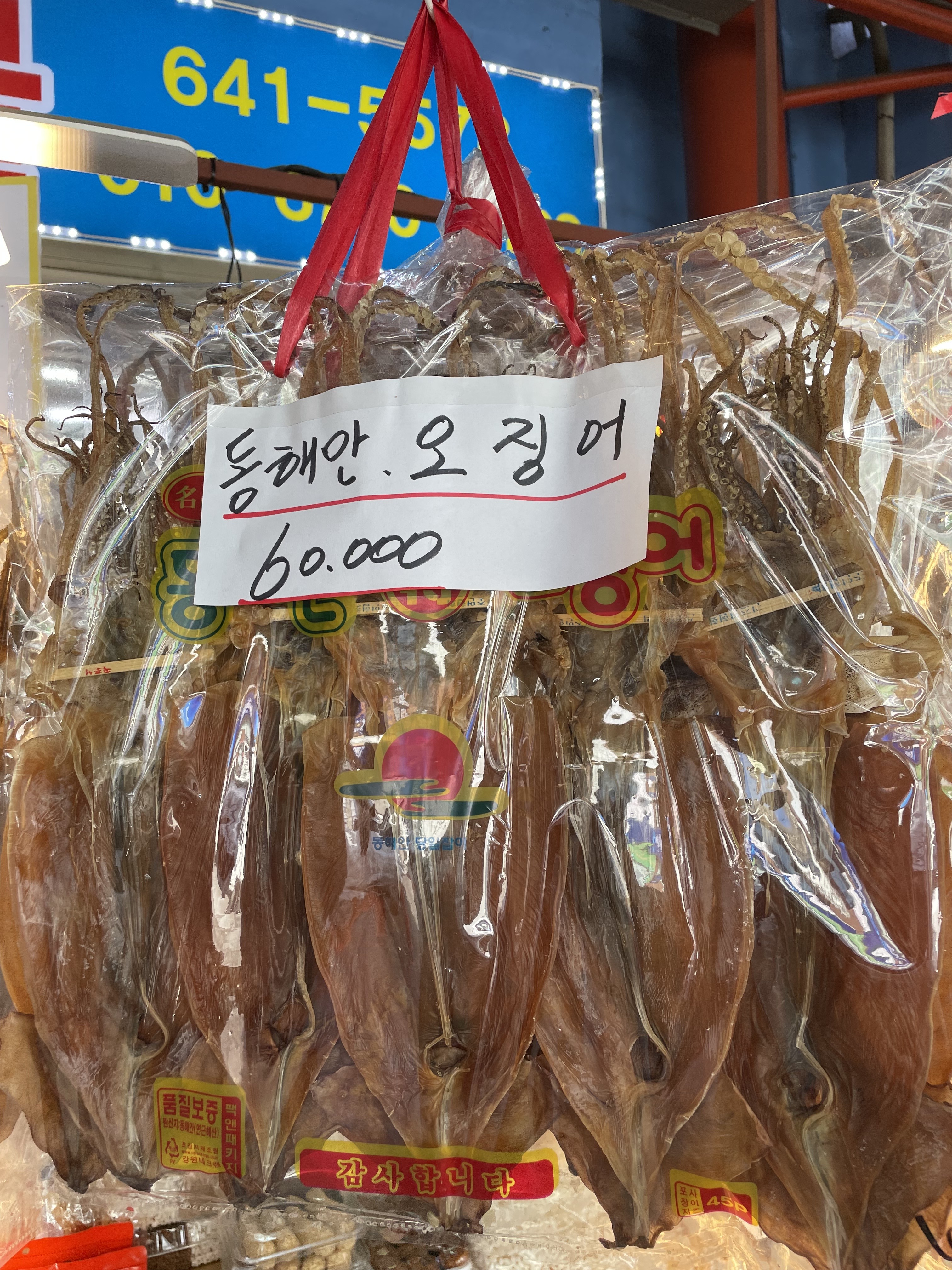 동해산 마른오징어 (대 사이즈) : 강릉 중앙시장 영창건어물