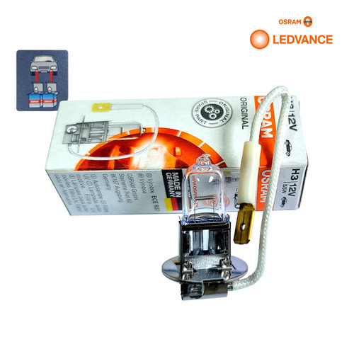오스람 64151 H3 55W 12V PK22s 차량용할로겐램프 : 큐씨조명