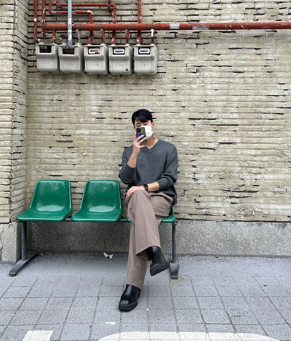 4컬러 가을 러프 뒷밴딩 원턱 데일리 남자 와이드 슬랙스 : 허밍플라이