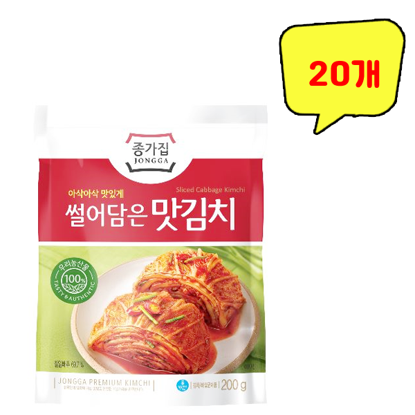종가집 썰어담은 맛김치 200g x 20개 : top탑몰