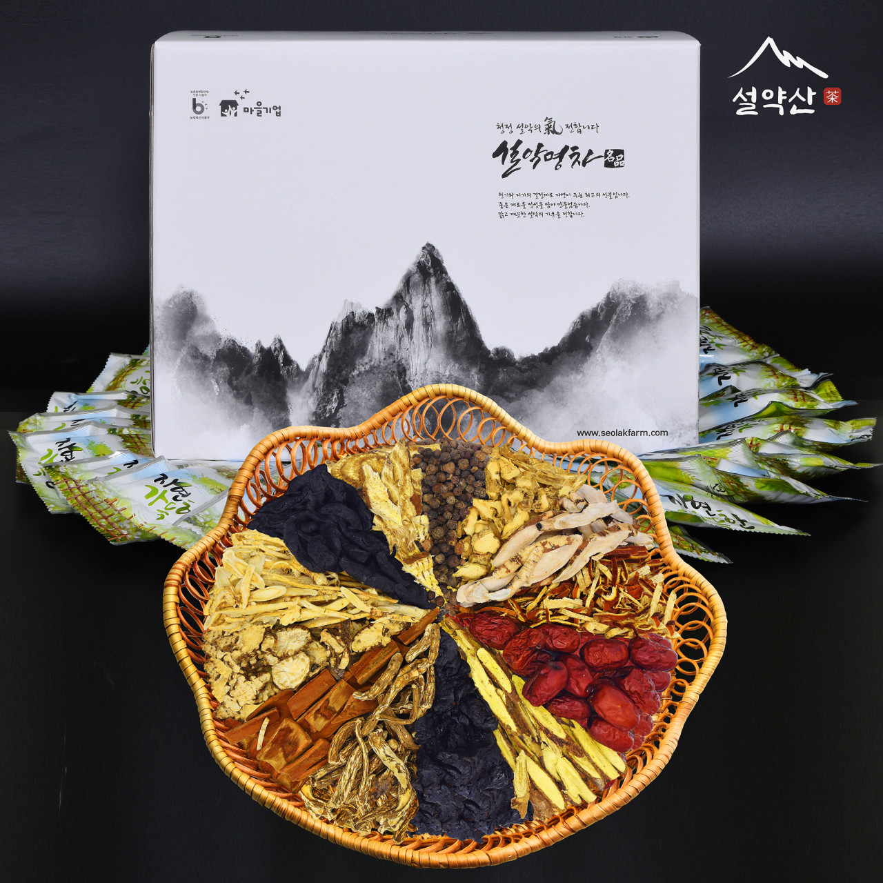 설약산 진한쌍화차 선물세트 몸에좋은 한방차 100ml 60포 강원도 사회적경제 마을기업 : 치유의 숲 설약산